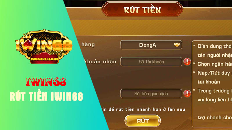 rút tiền iwin68 qua ngân hàng